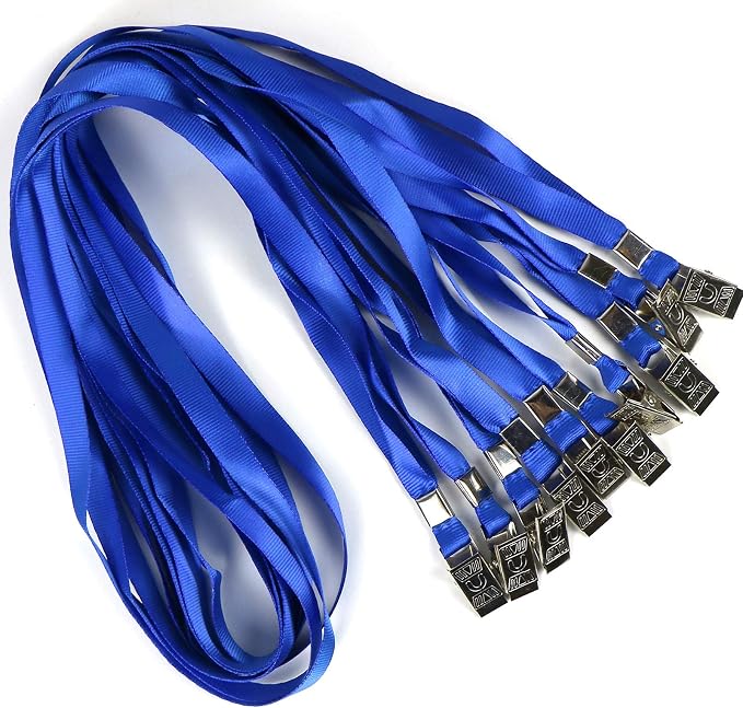 Bird Fiy Black Lanyards 100 Pack 34" Premium Lanyard Bulldog Clips Bulk Nylon by BirdFiy