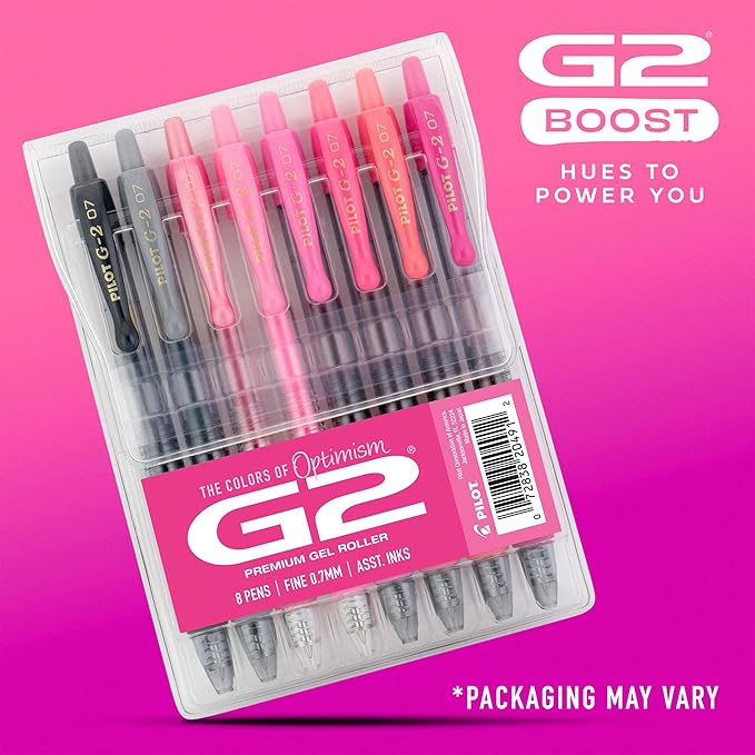 Pilot G2 Premium Gel Roller Pens, G2 Boost Pink Pens Pack, The Colors of - Image 2