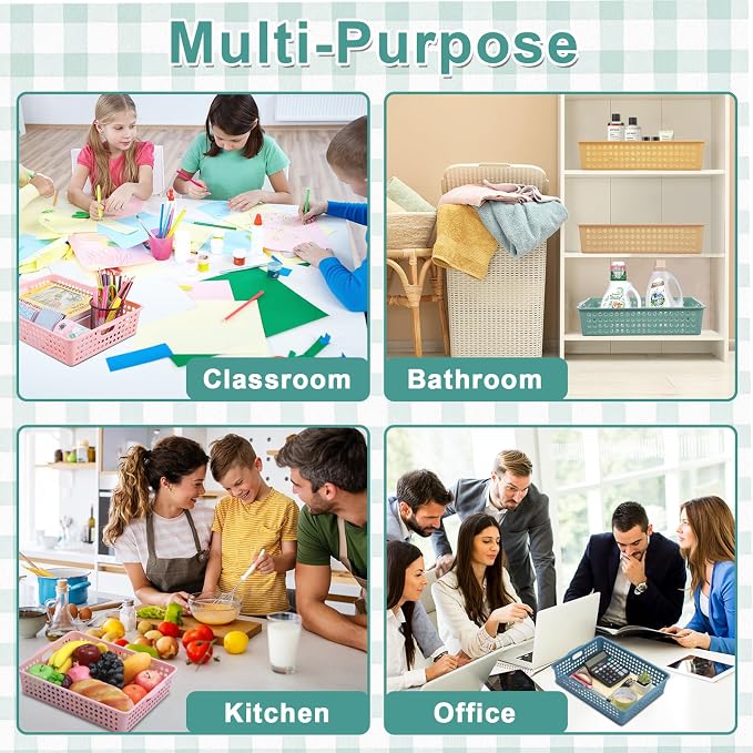 8 Pack Boho Plastic Turn in Paper Trays - Image 7