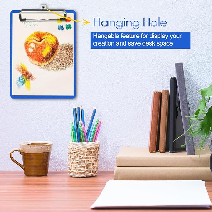 Blue Plastic Clipboard with Pen Holder, Nursing Clipboard Standard Letter A4 - Image 6