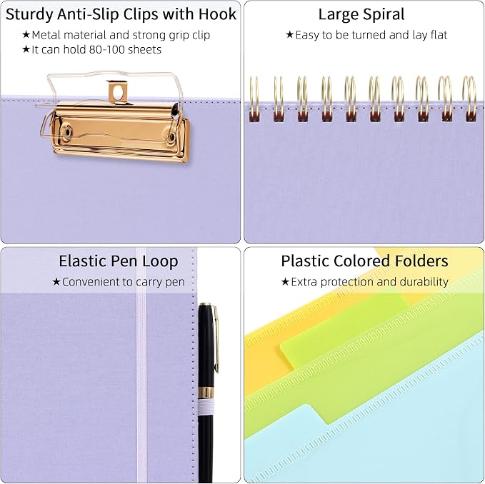 Ospelelf Foldable Spiral Clipboard Folio - Image 4