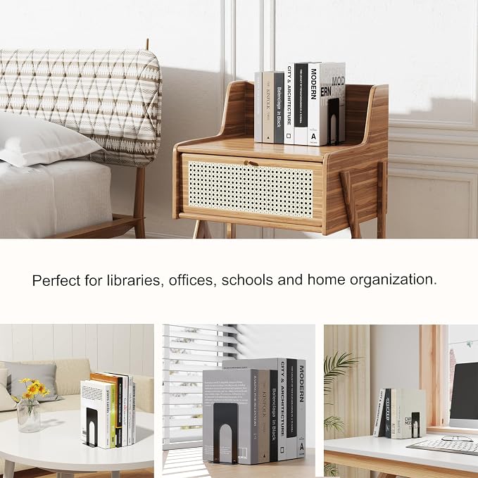 Optomni Book Ends, 3 Pairs of Small Bookends - Image 7