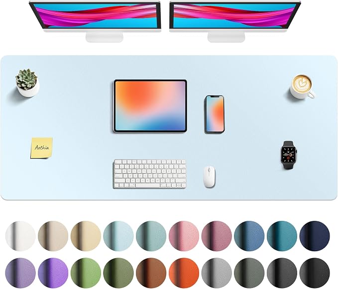 Aothia Faux Leather Desk Mat by AothiaSimpleNaturalUnique