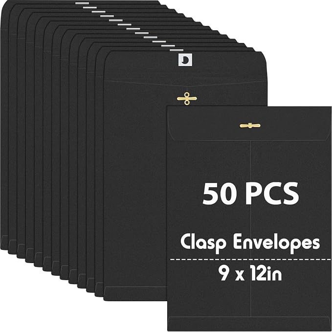 Geyee 50 Pcs 9 x 12 Inch Clasp Envelopes Letter Size Mailing Envelopes by Geyee