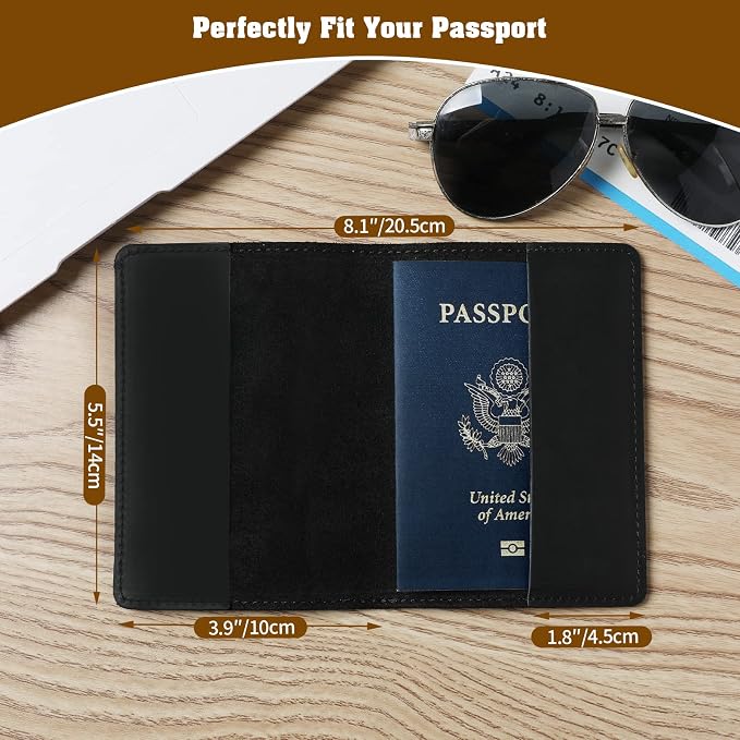 Jack&Chris Leather Passport Holder, Passport Travel Wallet Cover Case - Image 2