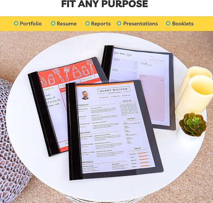 Report Covers -, 8.5 x 11" Letter Size, Resumes & Keeping Your Documents Neat - Image 8