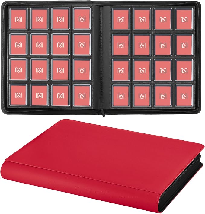 16 Pocket Toploader Binder, Holds 640 Top Loaders, Top Loader Binder by MOSLA