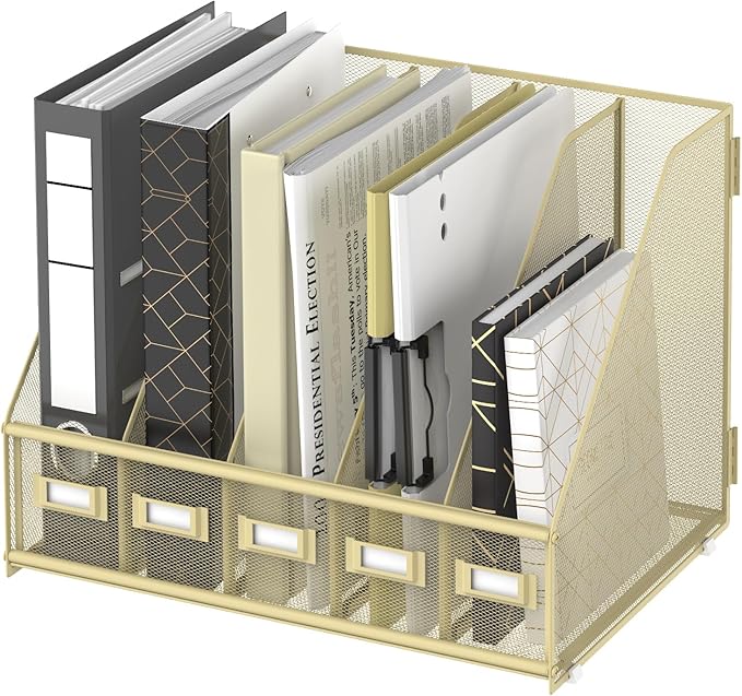SUPEASY Desk Organizers Metal Desk Magazine File Holder by SUPEASY