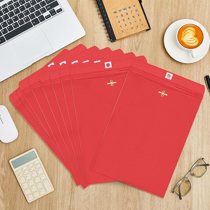 Geyee 100 Pcs Clasp Manilla Envelopes 6 x 9 Inch Gummed Colored Envelopes - Image 4