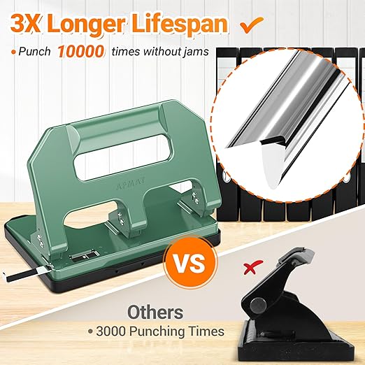 AFMAT Heavy Duty 3 Hole Punch, 3 Hole Puncher - Image 4