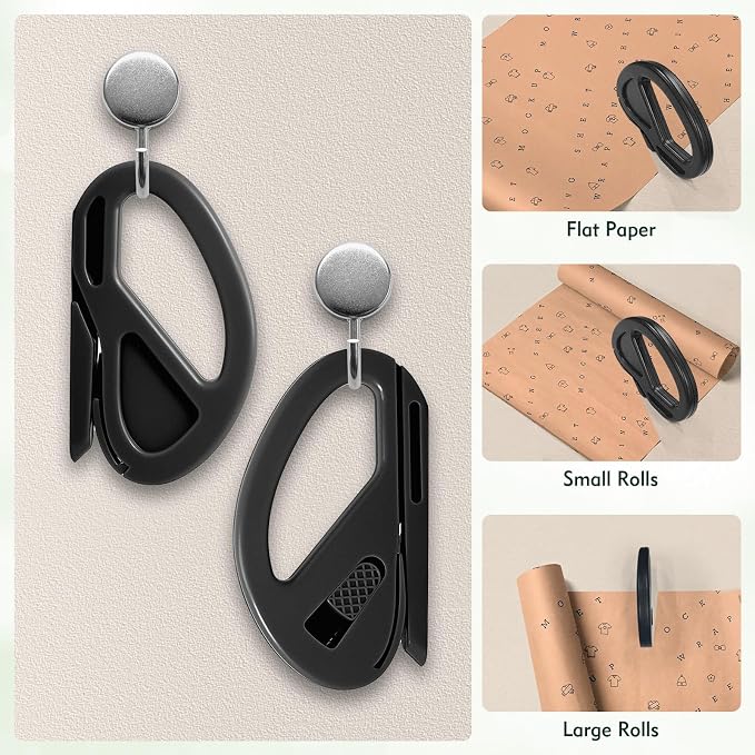 3 Pack Wrapping Paper Cutter & 10 Replaceable Blades, Safety Sliding Gift Wrap - Image 5