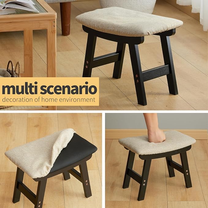 Foot Stool Ottoman Foot Rest Under Desk, Small Stool - Image 6