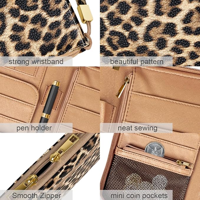 Family Passport Holder Wallet RFID Blocking Document Organizer PU Leather - Image 5
