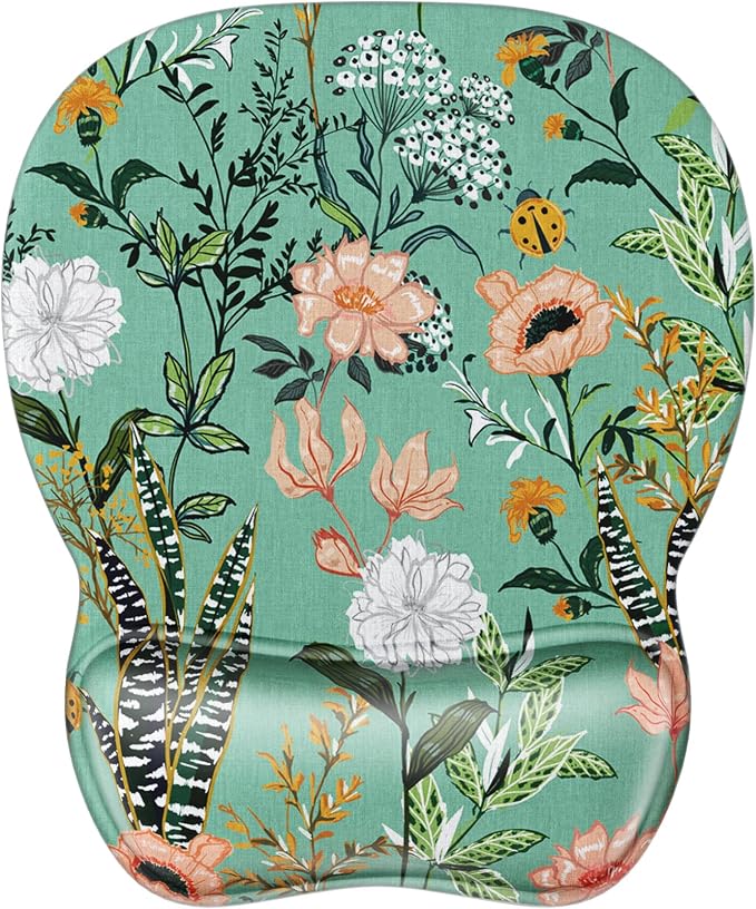 MROCO Ergonomic Mouse Pad Gel Wrist Rest, 9.4 x 8.1 in, Garden Whispers | by MROCO