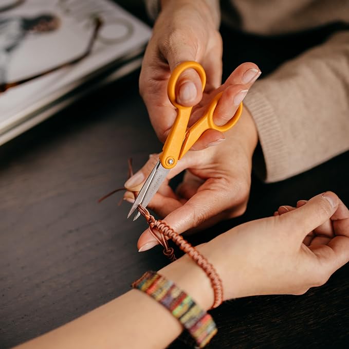 Fiskars Original Orange Handled Scissors 2-Piece Set, Paper and Fabric Supplies - Image 6