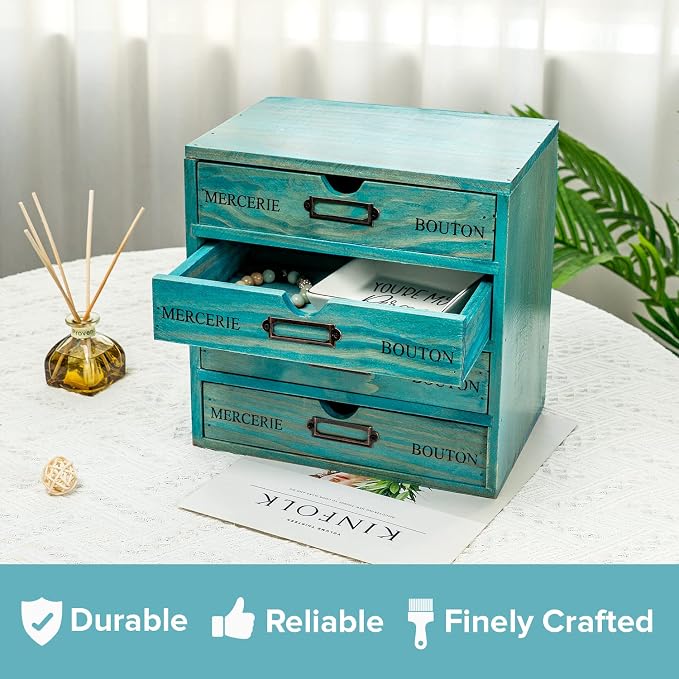 Turquoise 4-Tier Drawer Unit - Image 7