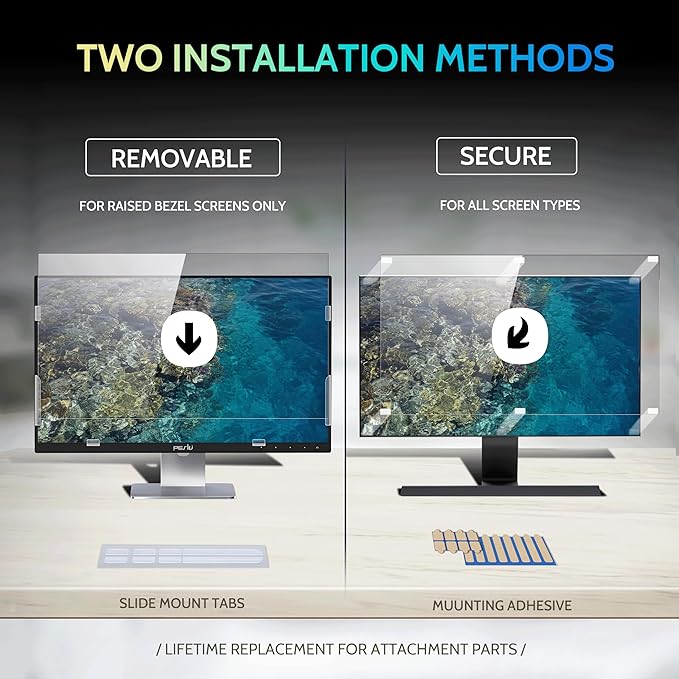 Peslv 31.5 Inch Privacy Screen for Computer Monitor 16:9 Aspect Ratio, Eye - Image 3