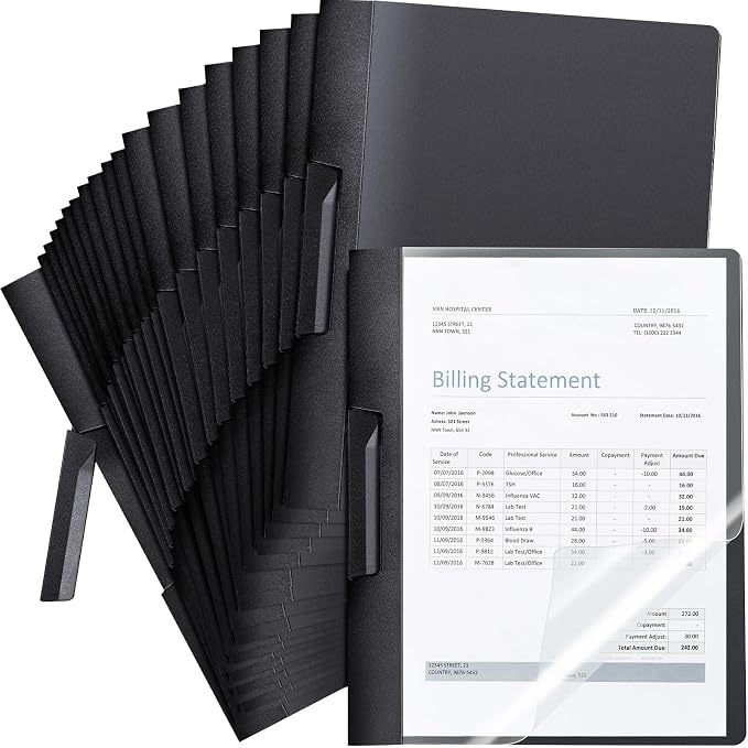 Maitys 25 Pack Durable Clear Report Covers by Maitys