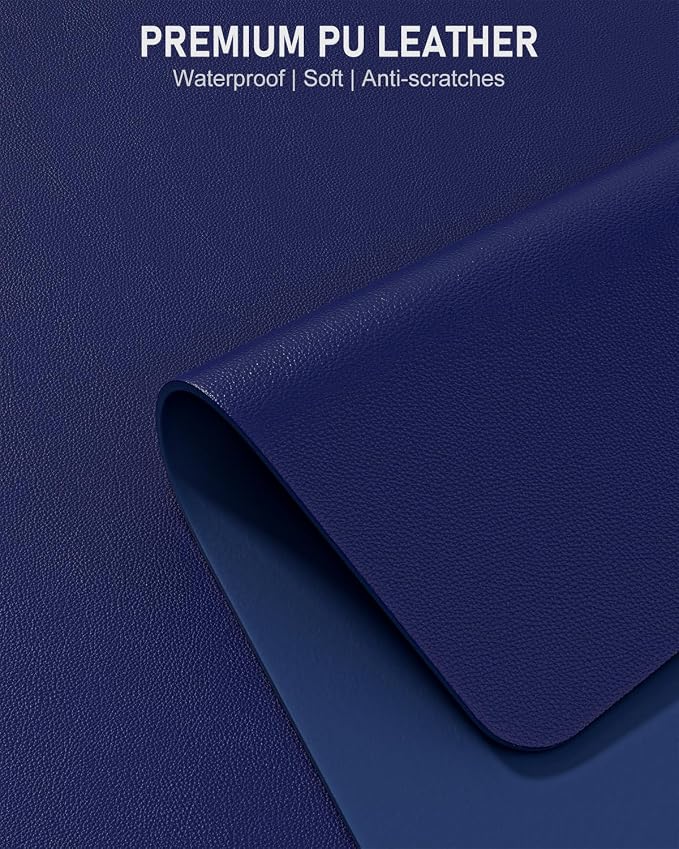Desk Pad, 35.5" x 17" PU Leather Non-Slip Desk Mat Large Mouse Pad - Image 3