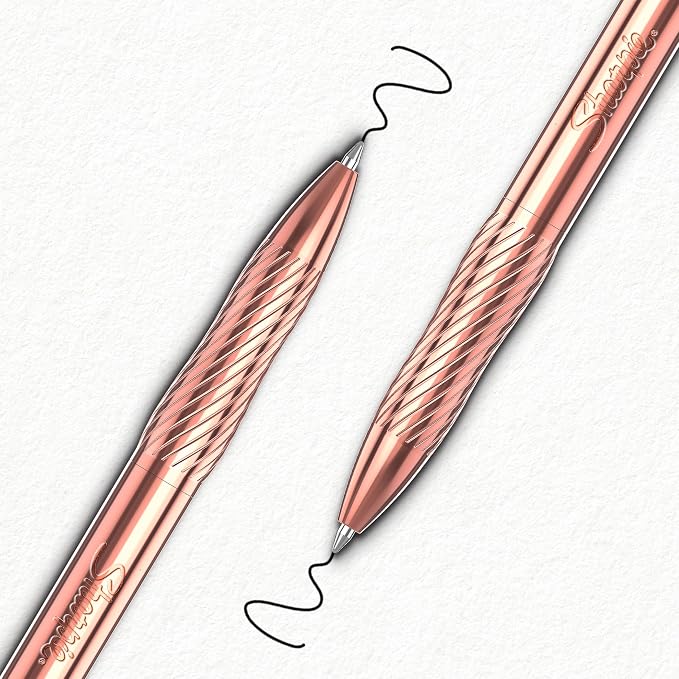 Sharpie S-Gel Pens, Copper Metal Body, Medium Point, Includes 2 Pens and 2 - Image 7