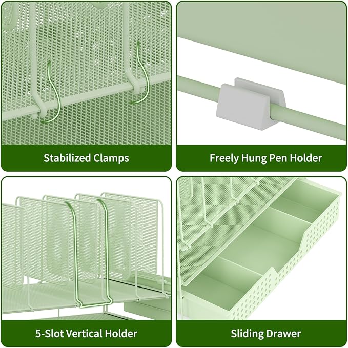 LEKETREE Green Desk Organizer, Office Organization - Image 5