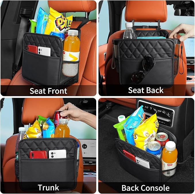FrgKbTm Car Seat Back Organizer, Waterproof Car Backseat Organizer - Image 3