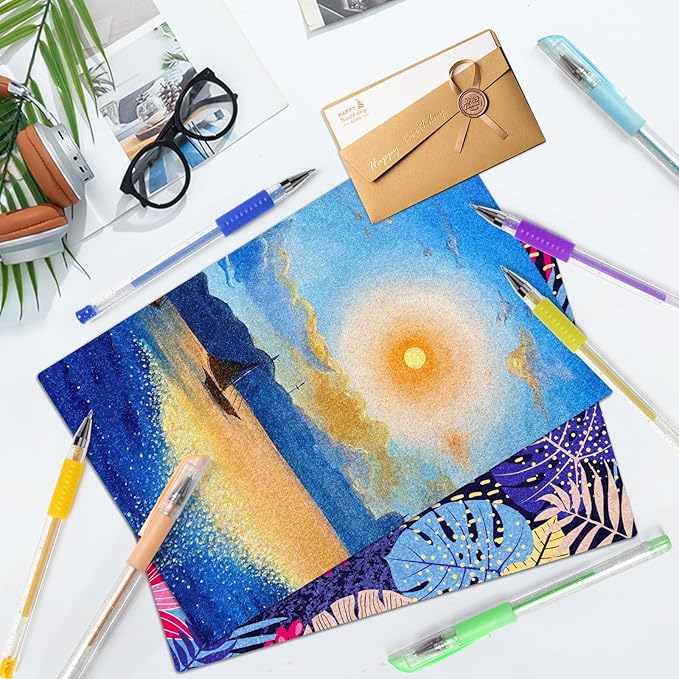Aen Art Glitter Gel Pens with Case - Image 4