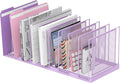 9-Section Desk File Organizer, Vertical File Holder, Mesh Desktop File Folder by JMHUD
