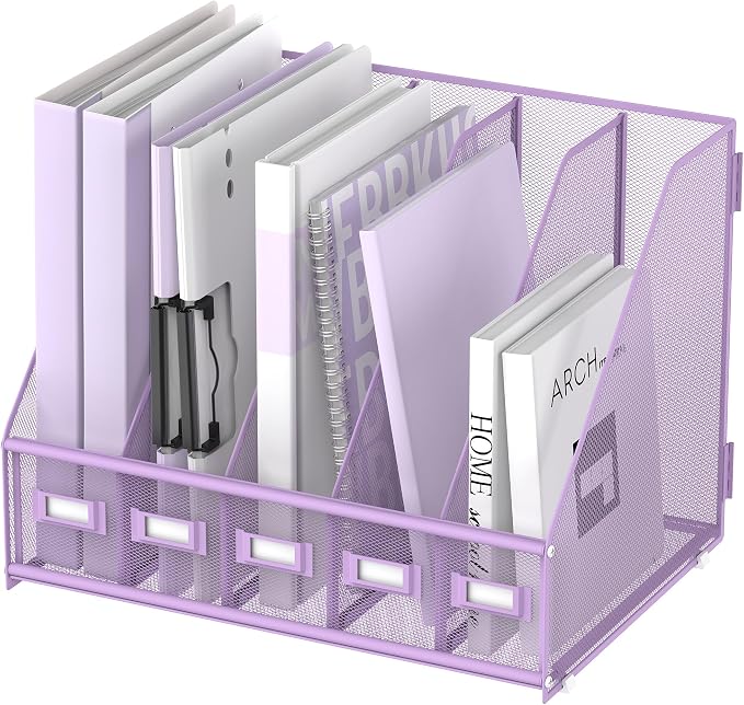 SUPEASY Desk Organizers Metal Desk Magazine File Holder by SUPEASY