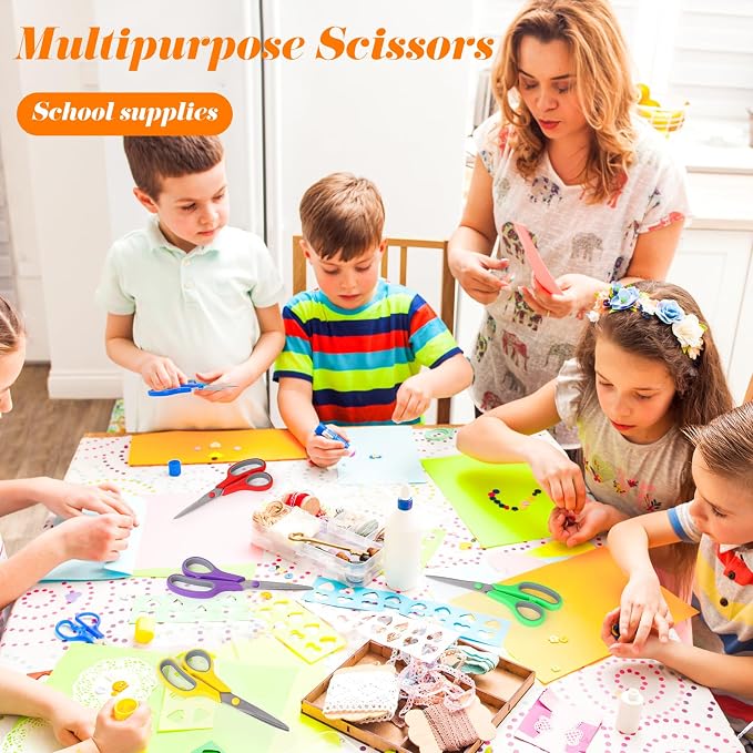 Scissors Bulk Set of 6-Pack, Taotree 8"Scissors All Purpose Heavy Duty | Sharp - Image 2