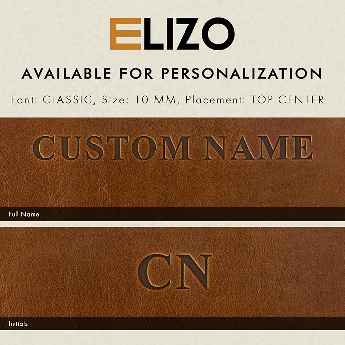 ELIZO Personalized Custom Desk Pad Set Real Leather Desk Mat Mouse Pad Unique - Image 8