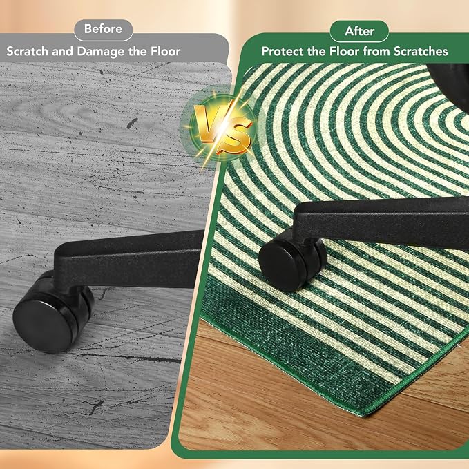 Office Chair Mat for Hardwood Floor&Tile Floor, Under Desk Rug for Rolling - Image 4