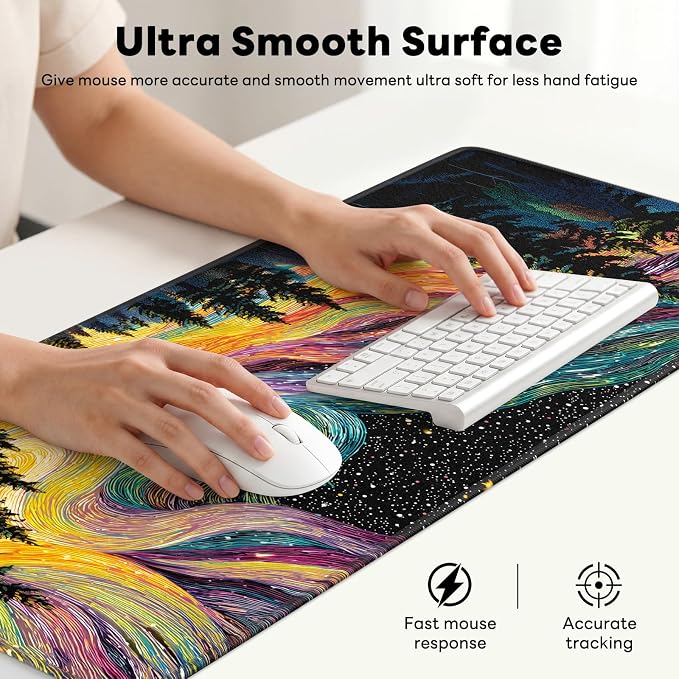 Desk Mat, Big Desk Pad, 31.5x11.8 Inches Extended Big Gaming Mouse Pad - Image 5