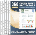 360 Pack Clear Sheet Protectors 8.5 x 11 Inch, Plastic Page Sleeves by Unknown