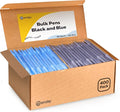 Enday Ballpoint Pens Bulk Blue and Black Pens 200 Black & 200 Blue by Enday