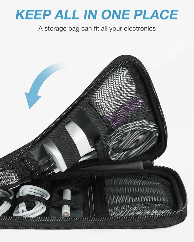 BAGSMART Large Electronics Travel Organizer Case, Tech Accessories Cord Storage - Image 6