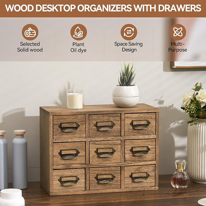 KIRIGEN Wooden Desk Storage Cabinet - Image 4