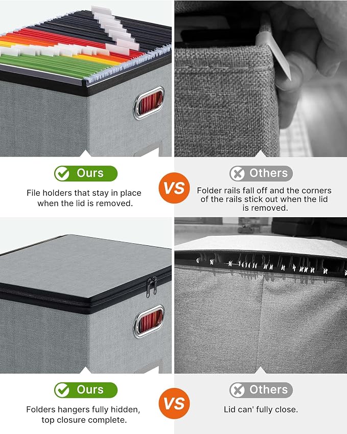 Oterri 2 Pack Large File Organizer Boxes - Image 4