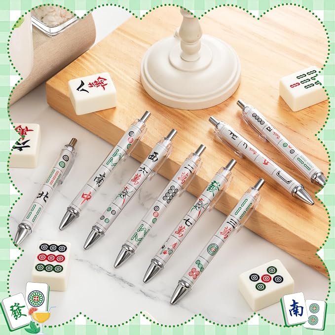 Ireer 8 Pcs Ballpoint Pens for Women 1.00 mm Cute Black Ink Pens Fine Point - Image 3