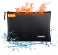 JUNDUN Fireproof Document Bags, 14.2”x 10.0”Waterproof and Fireproof Money Bag by JUNDUN