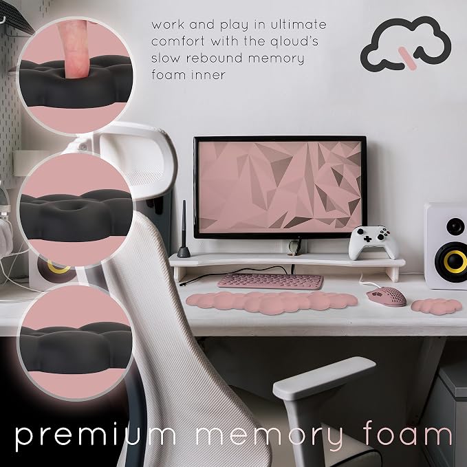 Pink Cloud Keyboard Wrist Rest – Create-ables Qloud Pink Wrist Rest - Image 5