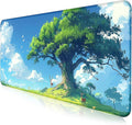 Large Green Plant Outdoor Landscape Office Desk Pad, Computer Mouse Pad | Large by LQFIWSS