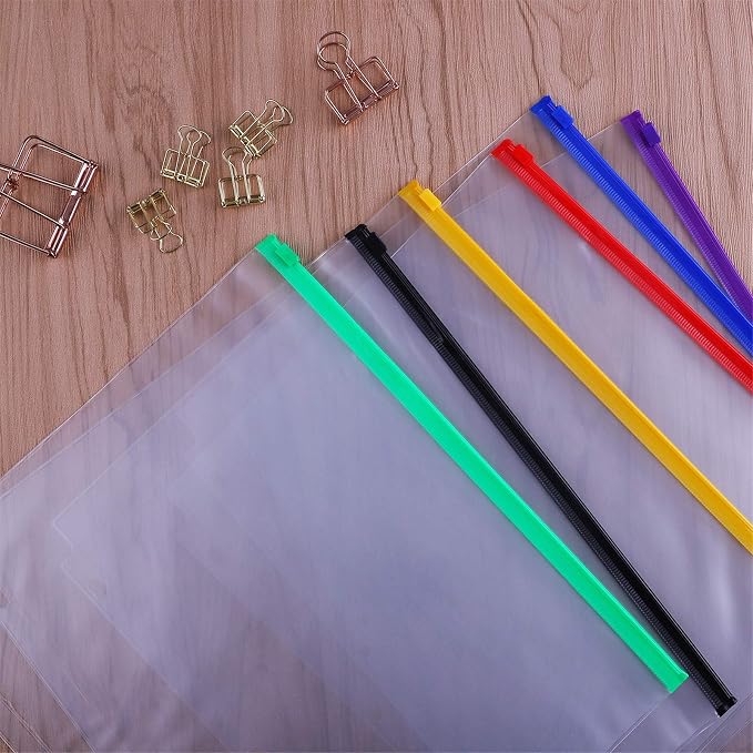 Antner 12 Pack Letter Size Binder Pockets 3 Ring Binder Multicolor Zipper - Image 5