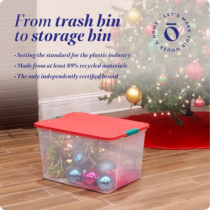 HOMZ 4-Pack Secure Latch, 64 Quart, and Office Organization - Image 7