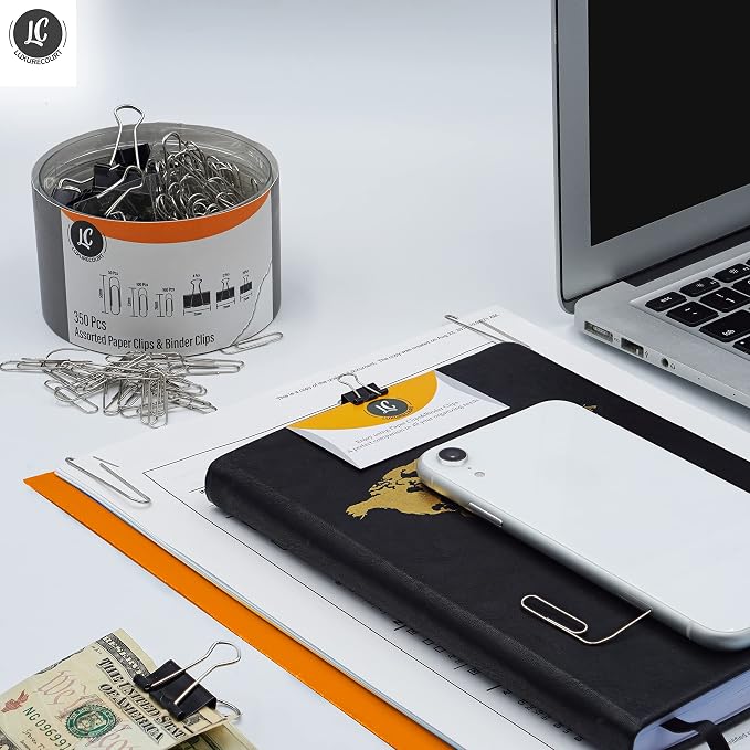 350 Pack Paper Clips and Binder Clips Set by Luxurecourt - Image 2