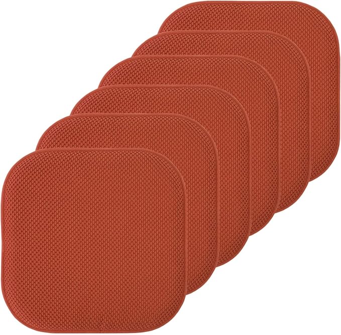 Sweet Home Collection Chair Cushion Memory Foam Pads Honeycomb Pattern Slip Non by SweetHomeCollection