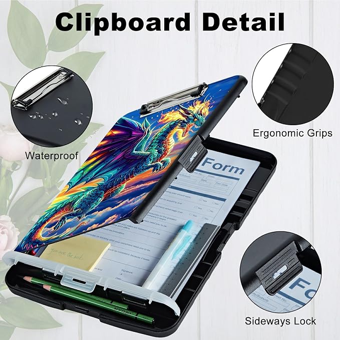 Blue Cloud Dragon A4 Clipboard - Image 4