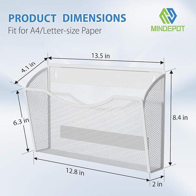 MINDEPOT Magnetic Wall File Holder - Image 3