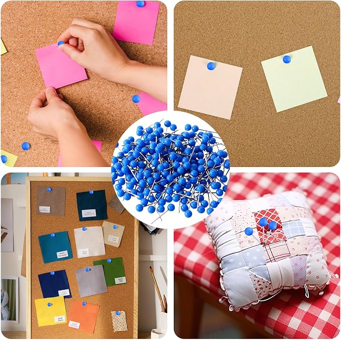 XIHIRCD 200pcs Push Pins, Map Tacks Round Head Map Push Pins Small Thumb Tacks - Image 7