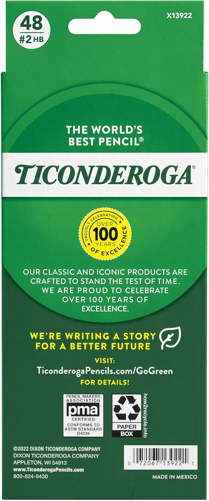 TICONDEROGA Wood-Cased Pencils, Unsharpened, 2 HB Soft, 24 Packs, 1152 Total - Image 2